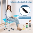 Height-adjustable Ergonomic Kids Chair w/ Wheels Blue