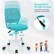 Height-adjustable Ergonomic Kids Chair w/ Wheels Green