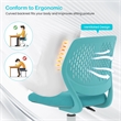 Height-adjustable Ergonomic Kids Chair w/ Wheels Green