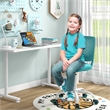 Height-adjustable Ergonomic Kids Chair w/ Wheels Green