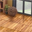27PCS Patio Interlocking Tiles Acacia Slat Wood Garden