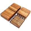 27PCS Patio Interlocking Tiles Acacia Slat Wood Garden
