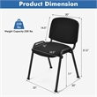 Set of 5 Conference Chair Office Guest Reception Black