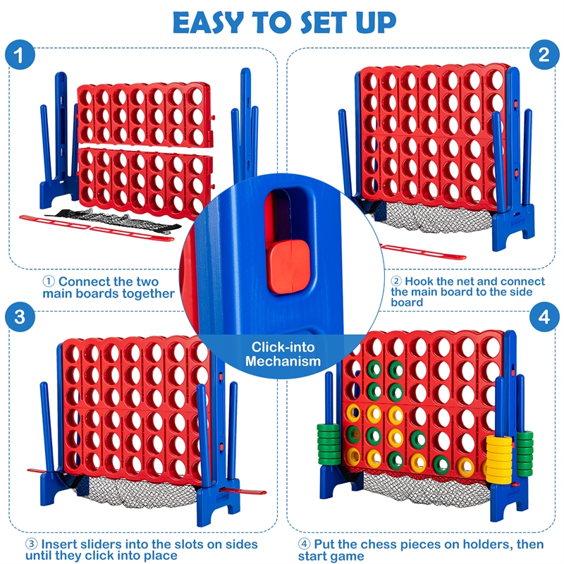4 to Score Giant Game Set 4 in a Row Connect Game for Kids & Adult