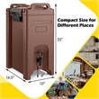 Insulated Beverage Server/Dispenser 5 Gallon Hot Cold Drinks Brown