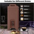 Insulated Beverage Server/Dispenser 5 Gallon Hot Cold Drinks Brown