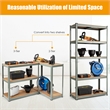 Adjustable 36''x72'' Heavy Duty 5 Level Garage Tool Shelf Gray