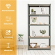 Adjustable 36''x72'' Heavy Duty 5 Level Garage Tool Shelf Gray