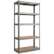Adjustable 36''x72'' Heavy Duty 5 Level Garage Tool Shelf Gray