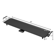 Teppanyaki Table Top Grill Griddle BBQ Nonstick Camping Black
