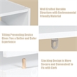 3 PCS Stackable Shoe Rack Horizontal Organizer Storage Shelf White