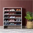 3 PCS Stackable Shoe Rack Horizontal Organizer Storage Shelf White