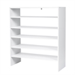 3 PCS Stackable Shoe Rack Horizontal Organizer Storage Shelf White