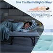 Heavy Duty Foldable Bed Metal Guest Bed Daybed White