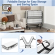 Heavy Duty Foldable Bed Metal Guest Bed Daybed White