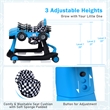 4-in-1 Baby Walker Foldable Activity Push Walker Adjustable Blue