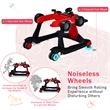 4-in-1 Baby Walker Foldable Activity Push Walker Adjustable Red