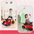 4-in-1 Baby Walker Foldable Activity Push Walker Adjustable Red