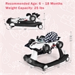 4-in-1 Baby Walker Foldable Activity Push Walker Adjustable White