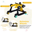 4-in-1 Baby Walker Foldable Activity Push Walker Adjustable Yellow