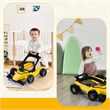 4-in-1 Baby Walker Foldable Activity Push Walker Adjustable Yellow