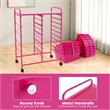 15 Drawer Rolling Storage Cart Mobile Cart Organizer Hot Pink