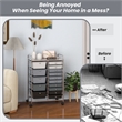 15 Drawer Rolling Storage Cart Mobile Cart Organizer Gray