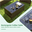 4 PCS Patio Furniture Set with Tempered Glass Coffee Table Beige