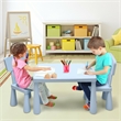 Kids Table & 2 Chairs Set Toddler Activity Play Dining Baby Gift Blue