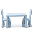 Kids Table & 2 Chairs Set Toddler Activity Play Dining Baby Gift Blue