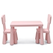 Kids Table & 2 Chairs Set Toddler Activity Play Dining Baby Gift Pink