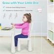 Kids Table & 2 Chairs Set Toddler Activity Play Dining Baby Gift White