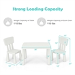Kids Table & 2 Chairs Set Toddler Activity Play Dining Baby Gift White