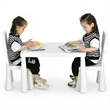 Kids Table & 2 Chairs Set Toddler Activity Play Dining Baby Gift White