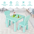 Kids Table & 2 Chairs Set Toddler Activity Play Dining Baby Gift Green