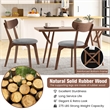 Set of 2 Dining Chair Upholstered Curved Back Side Chair Walnut
