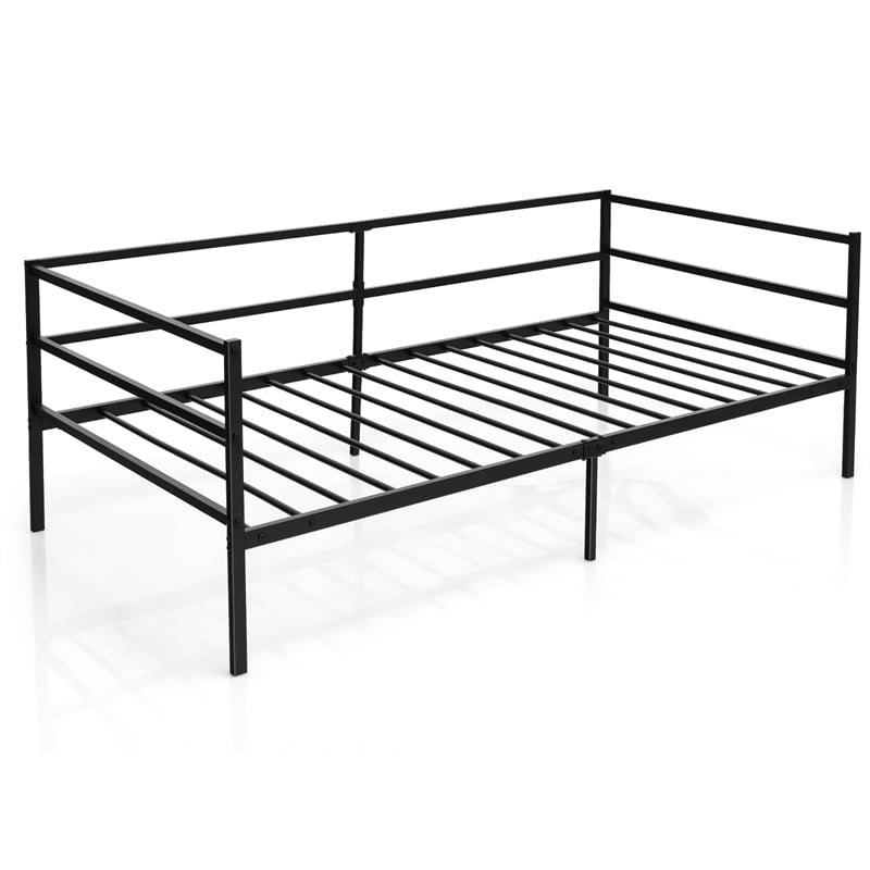 Twin Daybed Sofa Bed Frame Metal Platform Black