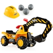 Kids Toddler Ride On Excavator Digger Truck Scooter Seat Yellow