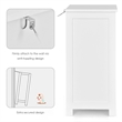 Bathroom Floor Cabinet Freestanding Storage Organizer White