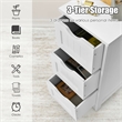 Bathroom Floor Cabinet Freestanding Storage Organizer White