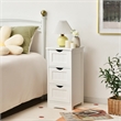 Bathroom Floor Cabinet Freestanding Storage Organizer White