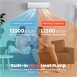 12000 BTU Air Conditioner &Heater Wall Mounted AC Unit White