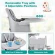 8 in 1 Baby High Chair Convertible Dining Booster Seat Gray