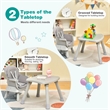 8 in 1 Baby High Chair Convertible Dining Booster Seat Gray