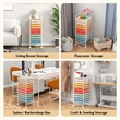 10 Drawer Rolling Storage Cart Paper Office School Organizer Macaron