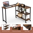Patented Large 360 Degree Free Rotating Sofa Side Table Brown