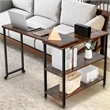 Patented Large 360 Degree Free Rotating Sofa Side Table Brown