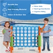 4 in A Row Giant Game Set w/Basketball Hoop for Family Orange