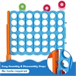 4 in A Row Giant Game Set w/Basketball Hoop for Family Orange