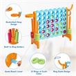 4 in A Row Giant Game Set w/Basketball Hoop for Family Orange